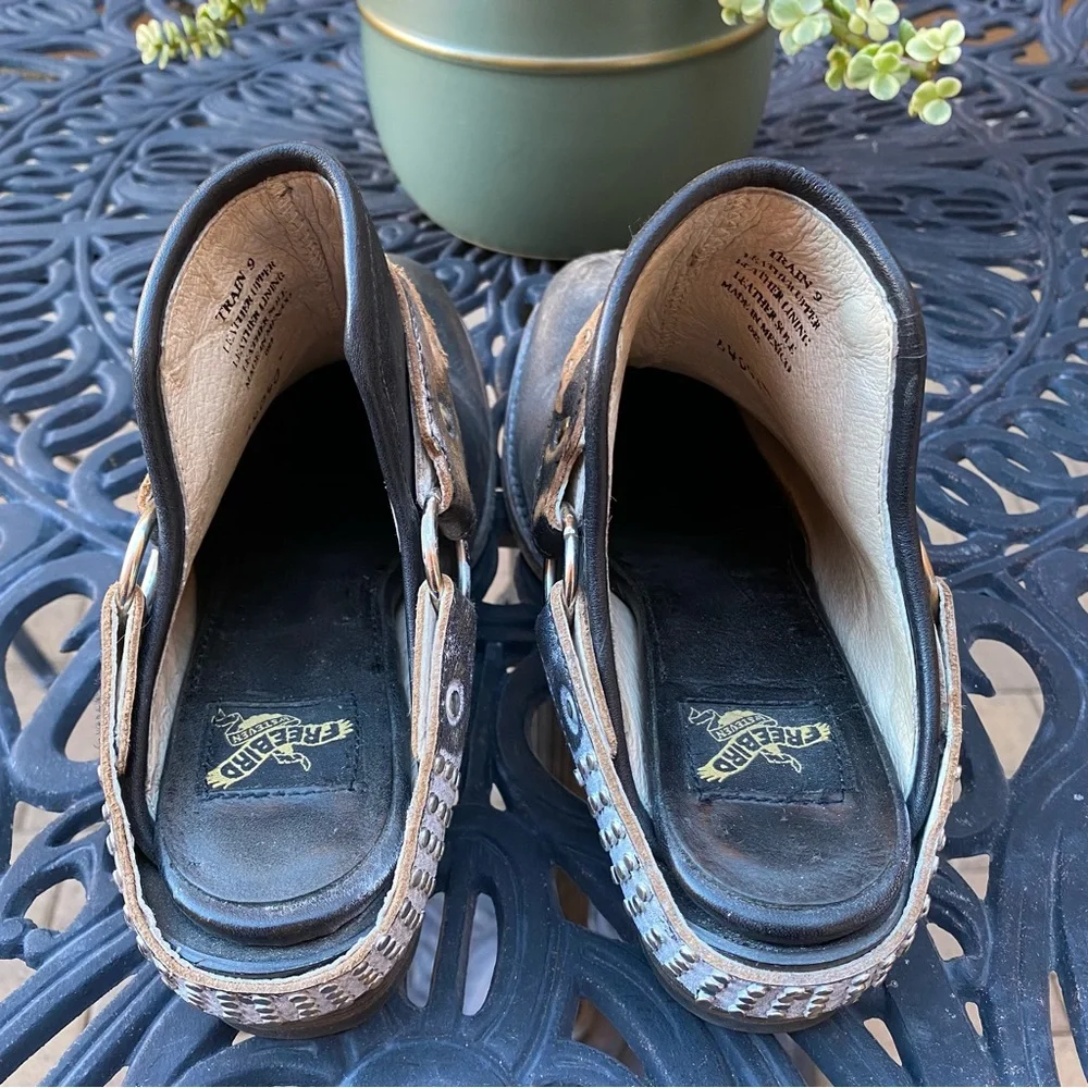 SOLD FreeBird by Steven Train Leather Mule Heel Bootie - Picture 9 of 12